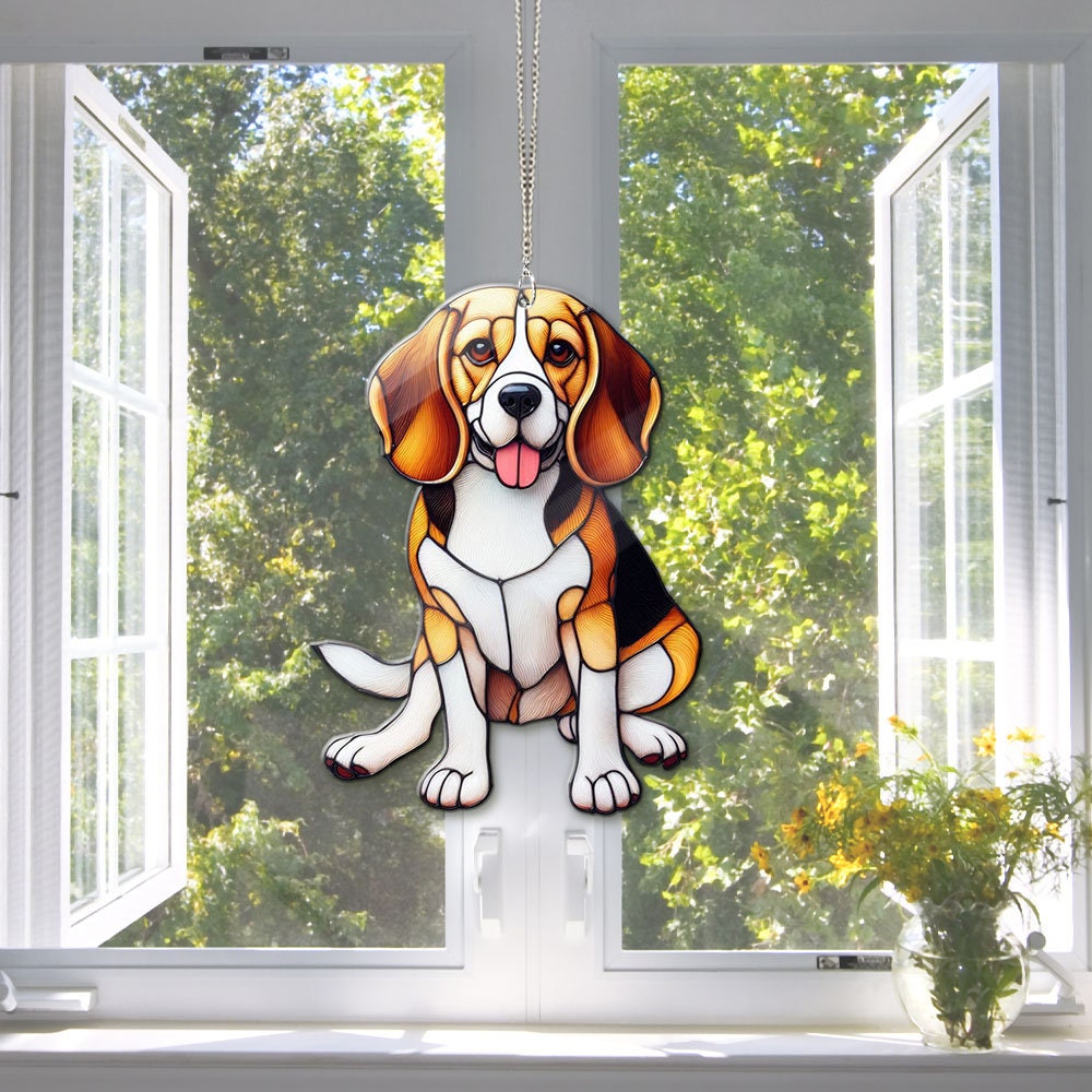 Beagles Acrylic Window Hangings, Beagles Home Decor, Beagle Gift, Gift For Dog Lover, Dog owners gift, NOT SUNCATCHER