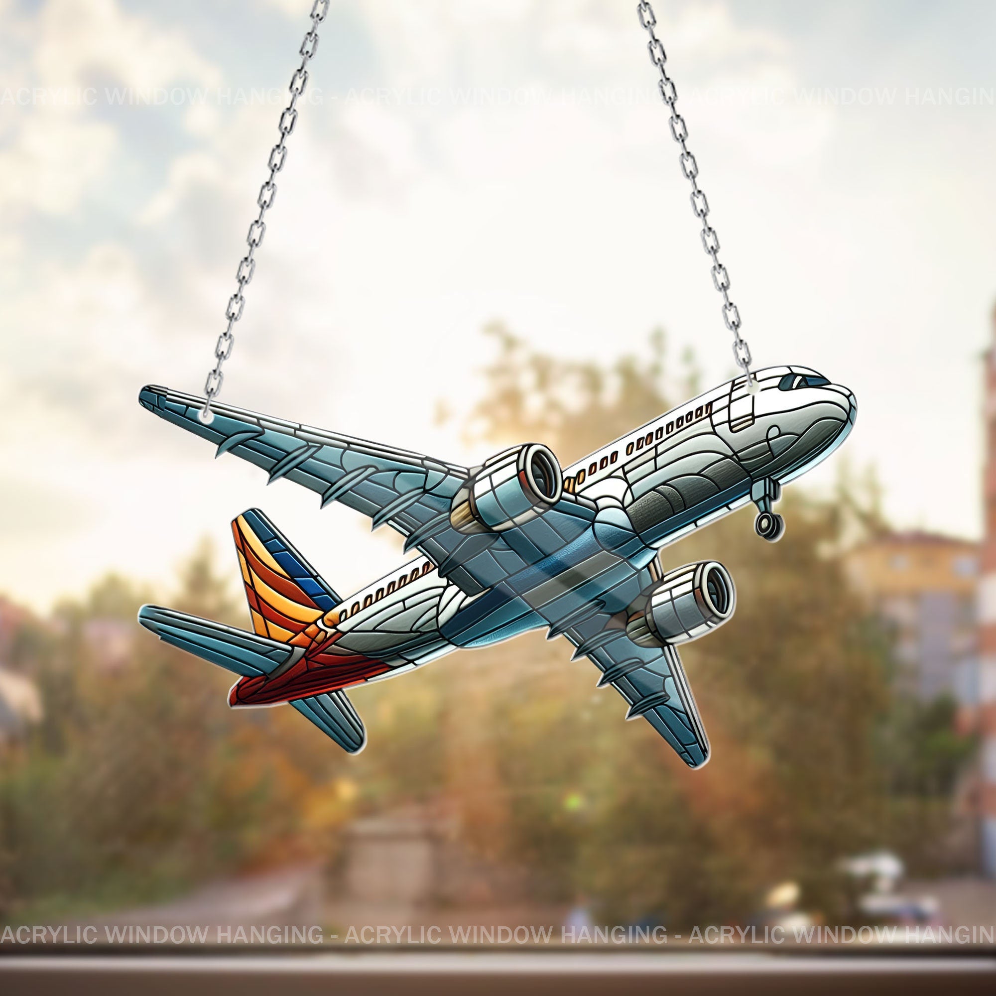 Airplane ACRYLIC Window hanging, 2D Airplane Acrylic Window Decor, Perfect Gift For Home, Airplane Hanging, Aviation Pilot Gift