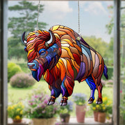 Bison ACRYLIC window hanging- Farmhouse decor, Bison Home Decor, Bison Lovers Gift, farmer gift, houswarming gift