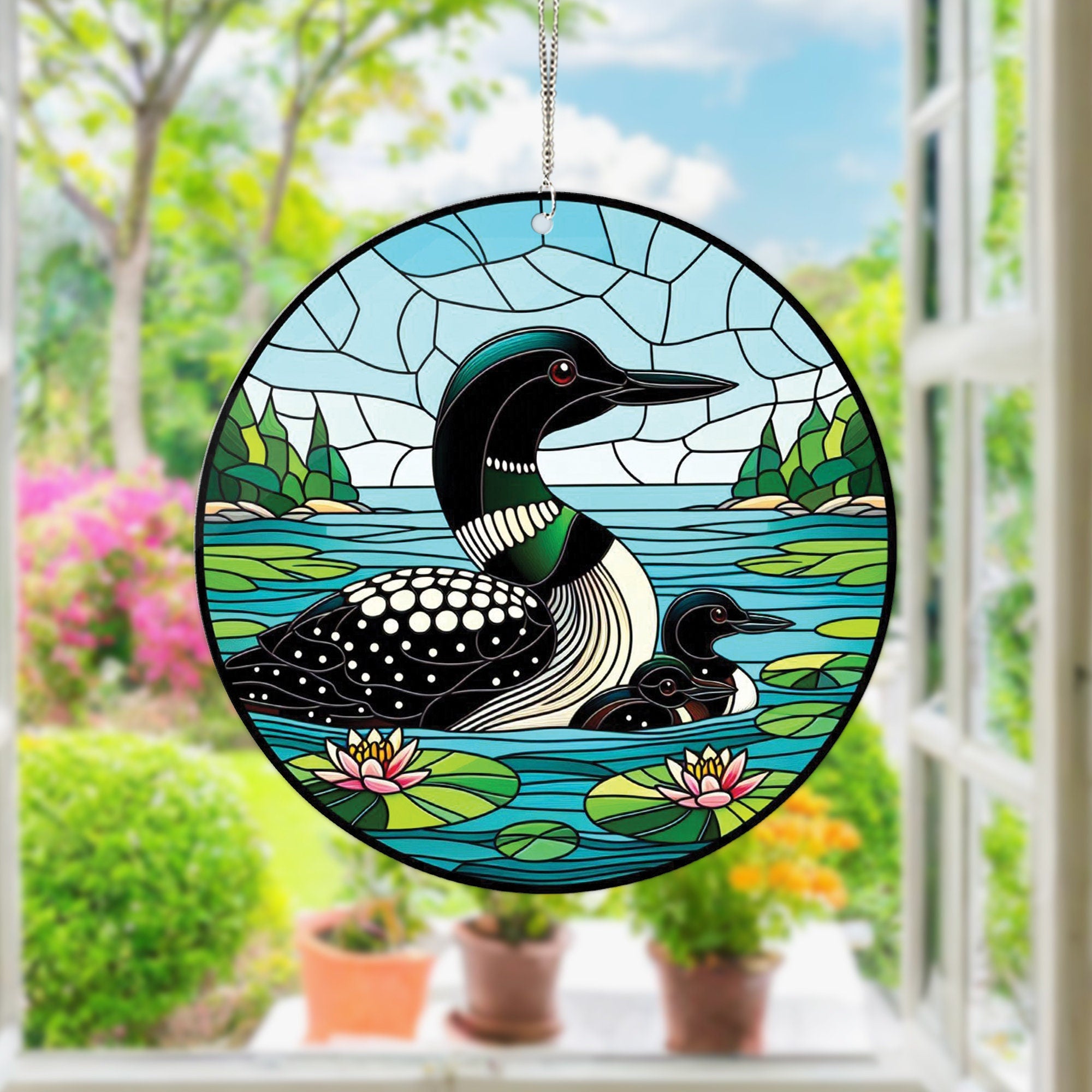 Loon Bird mom ACRYLIC Window Hanging, Wall Art, acrylic Window Hanging, Bird lovers, Kitchen decoration, Bird nerd, Not suncatcher