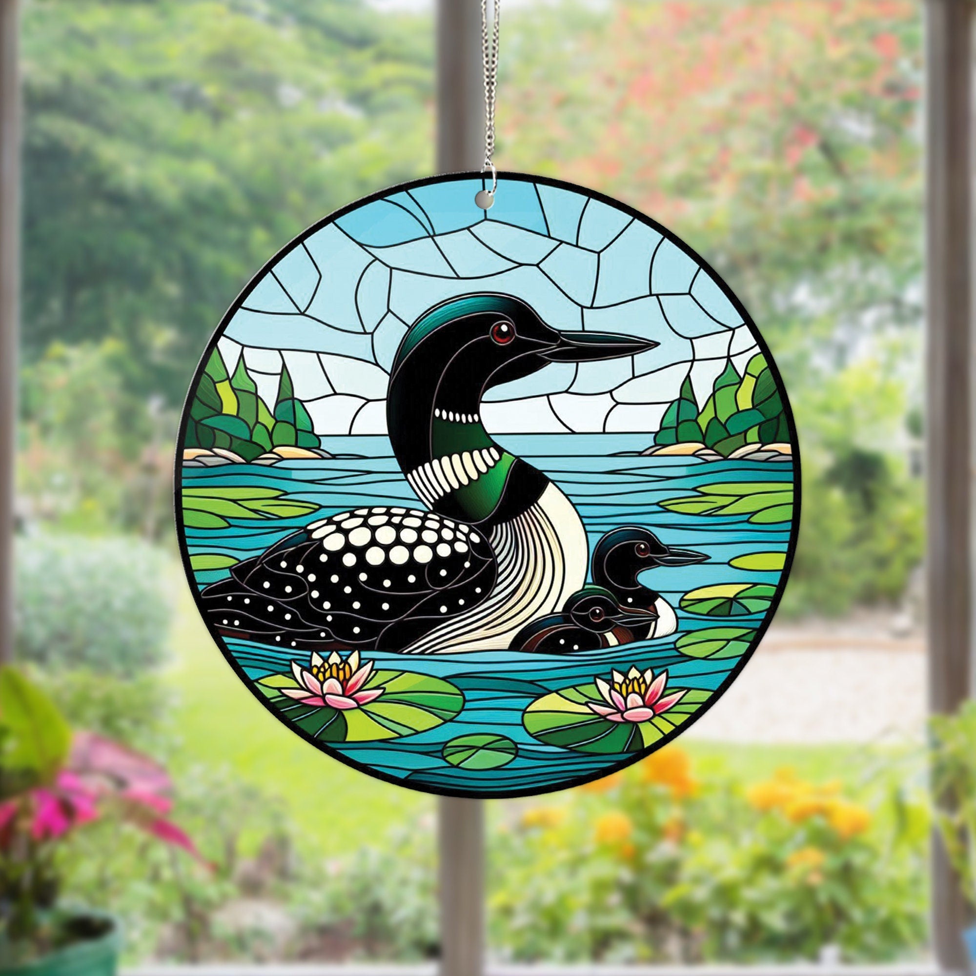 Loon Bird mom ACRYLIC Window Hanging, Wall Art, acrylic Window Hanging, Bird lovers, Kitchen decoration, Bird nerd, Not suncatcher