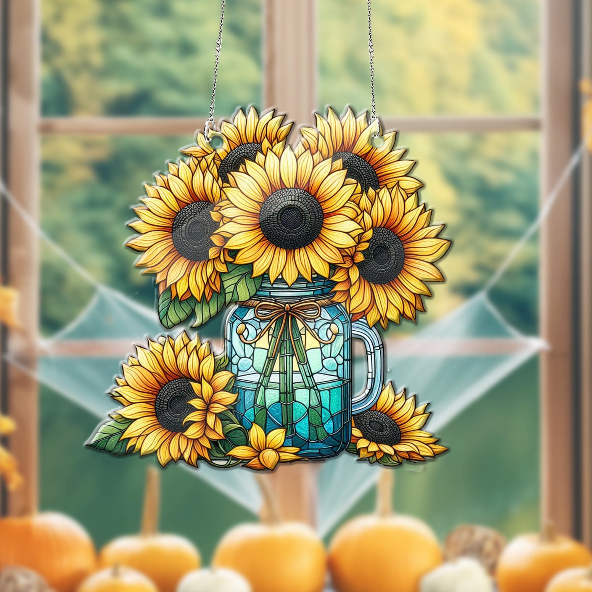 Sunflowers Boutique Acrylic Window Hangings, Sunflowers lover, Grandma gift, Gift For Her, Kitchen decor, not suncatcher, Sunflower sign