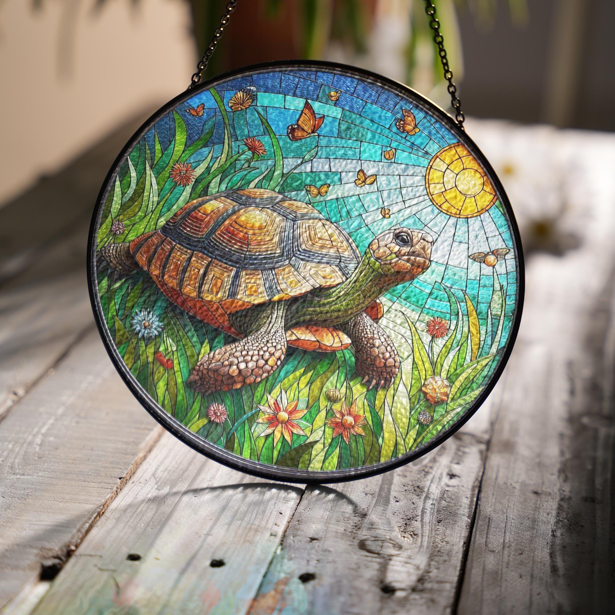 Tortoise GLASS Decor, Tortoise Lover Gift, Translucent Decor,Tortoise Suncatcher, Animal Home Decor, Animal LOver Gift, Tortoise Decor