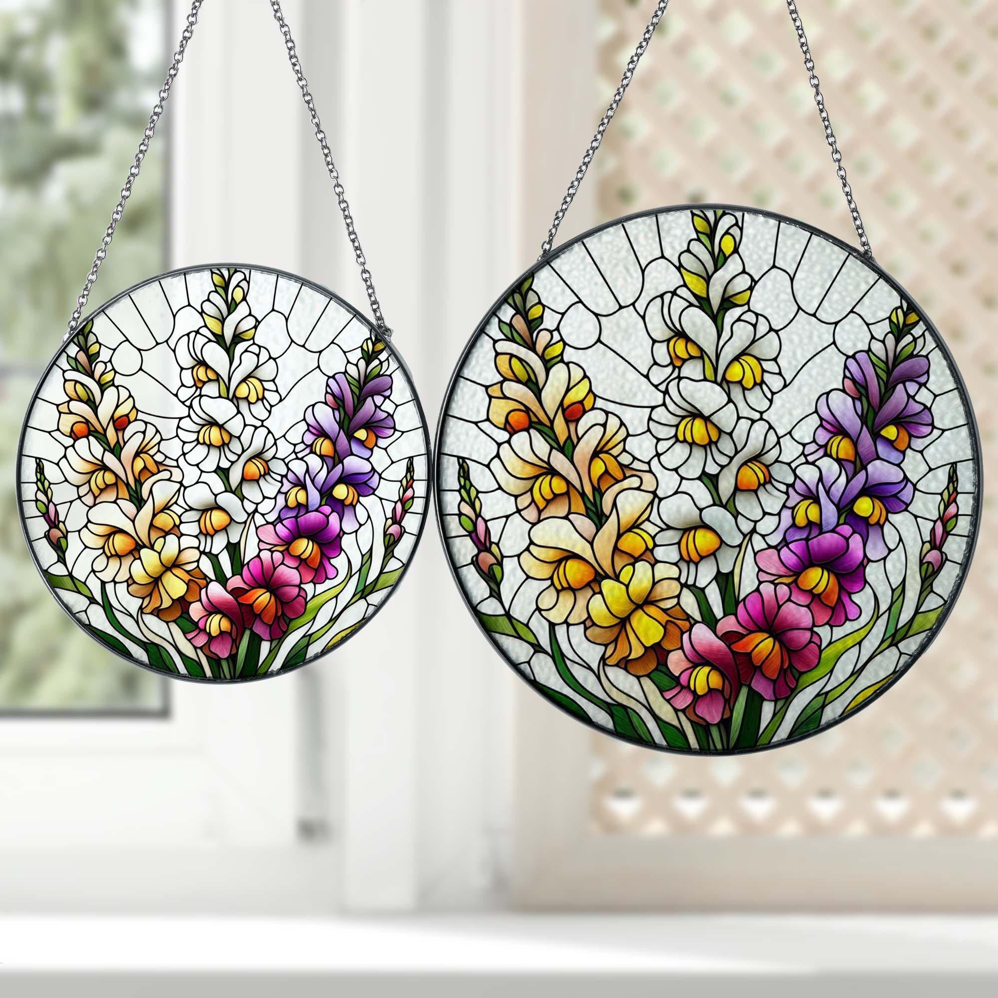 Snapdragon flower GLASS Suncatcher Hanging, Paradise glass, Window hanging, Suncatcher ornament, paradise lover, Kitchen decor