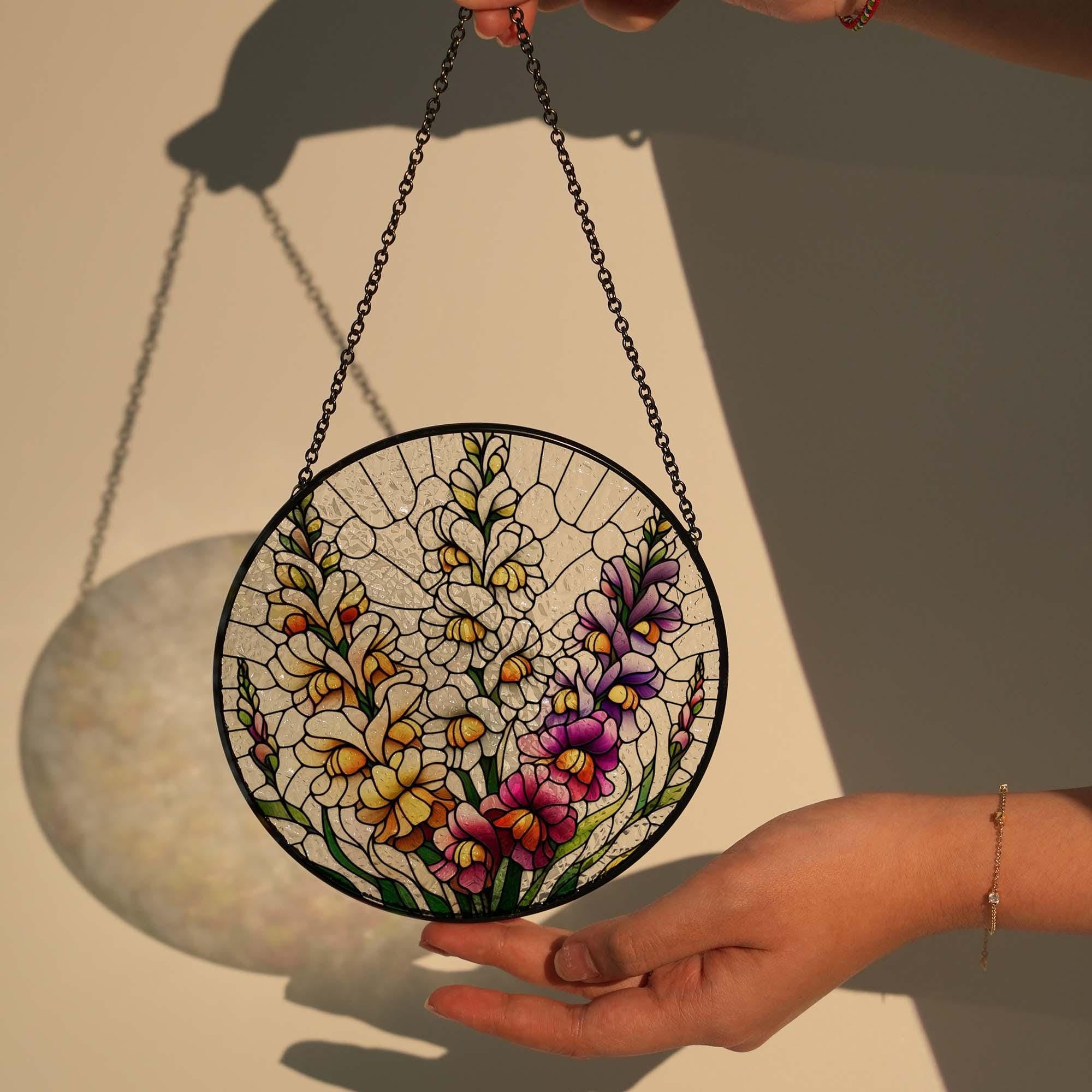 Snapdragon flower GLASS Suncatcher Hanging, Paradise glass, Window hanging, Suncatcher ornament, paradise lover, Kitchen decor