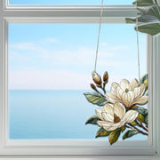 White Magnolia Acrylic window hanging, Magnolia White Flower Art Decoration, Mother's Day Gift, Gift For Mom,Mama Gift