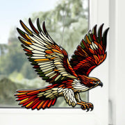Flying Red-Tailed Hawk ACRYLLIC Window Hanging, Fyling Bird Decor, Bird Nerd, Bird Watching Decor, Bird Lover Gift, Bird Nerd, Window Decor