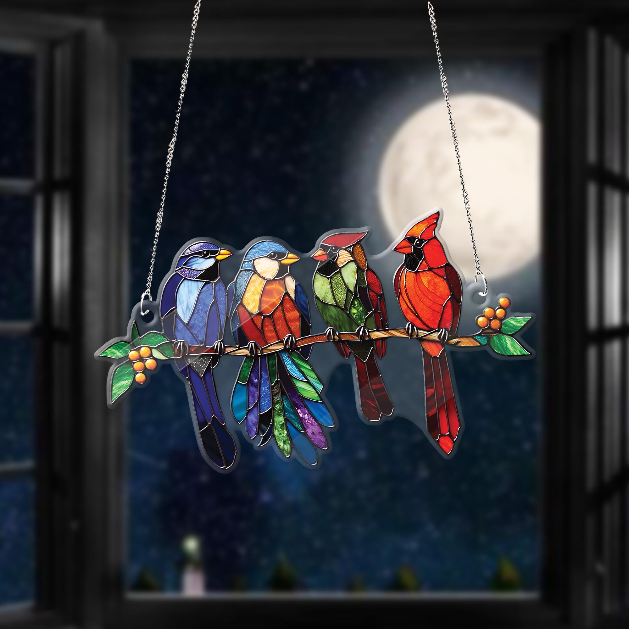 Bird of Prey Acrylic Window Hanging, Wall Art, Bird lovers gift, Bird Nerds, Mothers day gift set 2025, Birds decoraction, NOT SUNCATCHER