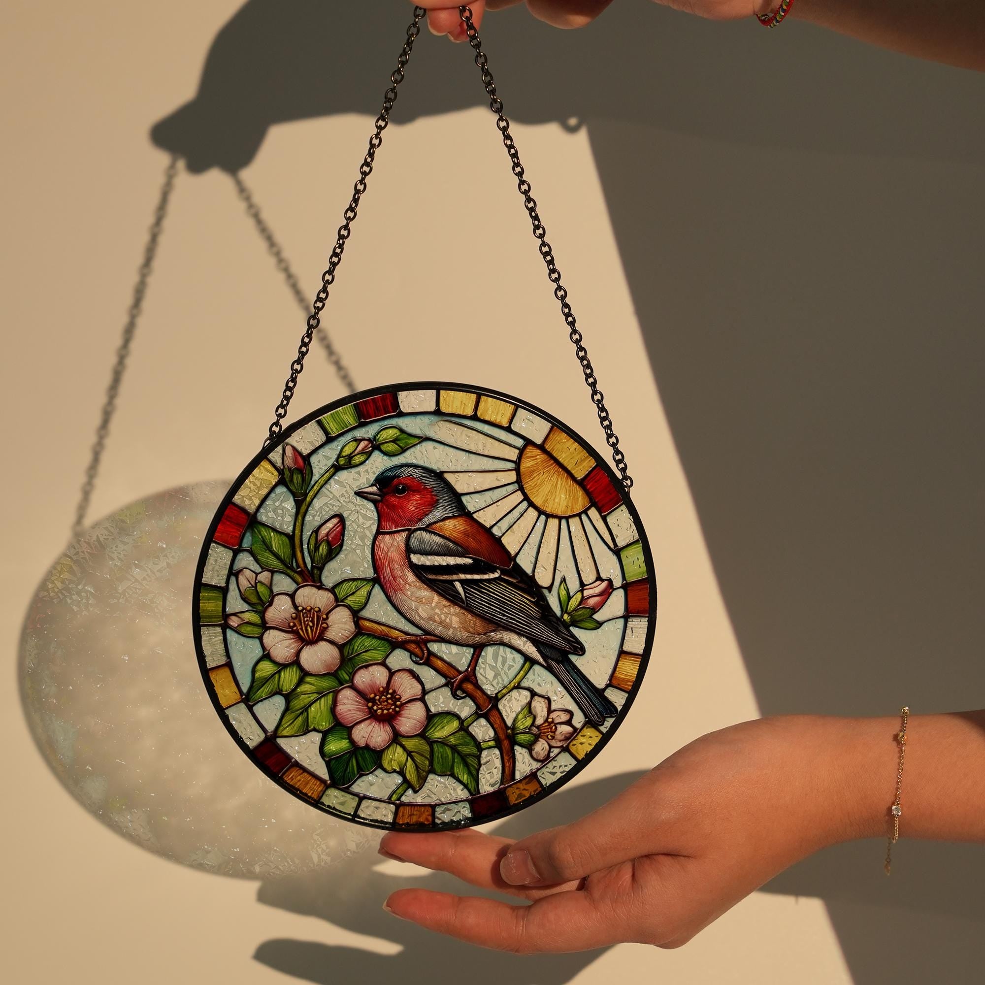 Finch Bird GLASS Decor, Finch Lover decor, Translucent Bird Decor, Bird SUNCATCHER, Bird Nerd Gift, Bird Watching, Finch Bird Decor
