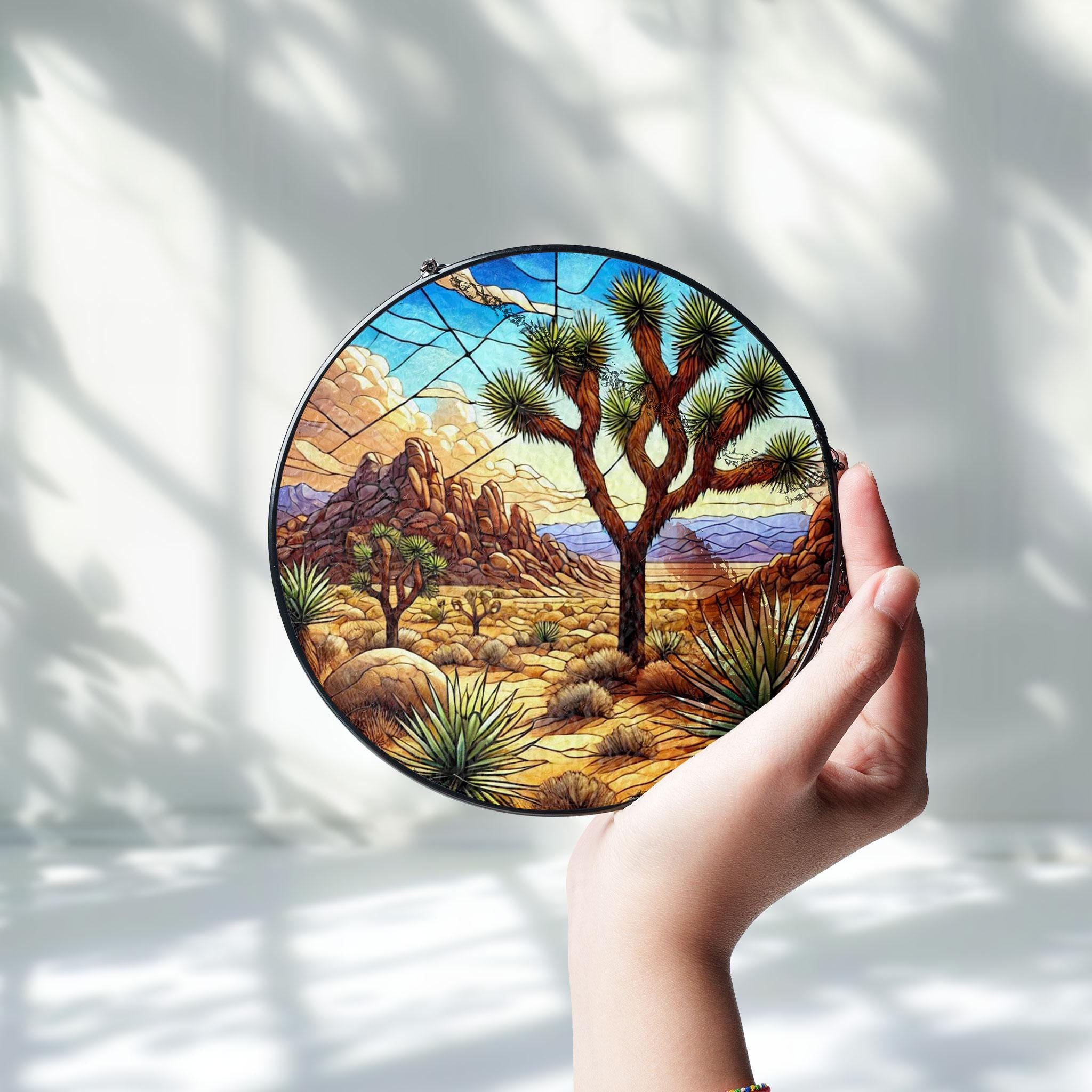 Joshua Tree National Park GLASS, Trip Memory Decor, Joshua Tree Decor, Natural Scenery Decor, Natural Gift,Gift For Her,Trip Souvenir