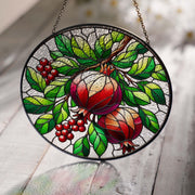 Pomegranate GLASS Decor, Pomegranate Lover Decor, yard Decor, Fruit Suncatcher, Fruit Window Art, Gift For Mom, Mother's day 2025