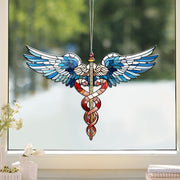 Caduceus ACRYLIC Window Hanging, Er nurse gift, Medical student Gift, Nurse unique idea gift, Medical professional gift, office decor