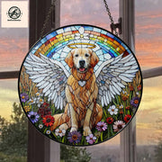 Angel Golden Retriever GLASS Decor, Golden Retriever memorial Decor, Golden Retriever Mom Decor, Dog Mom Gift, Sympathy Gift,Dog Lover