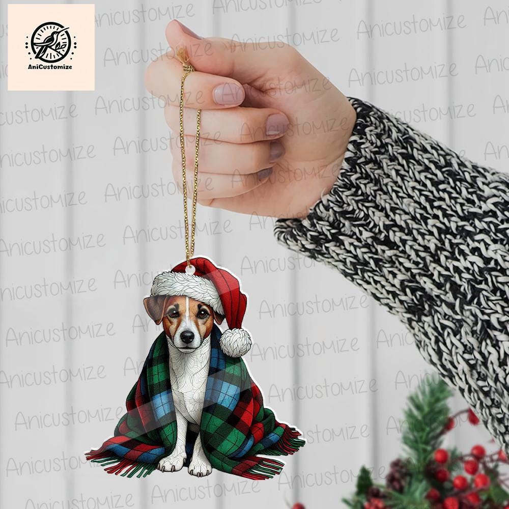 Jack Russell Terrier Christmas Ornament, Dog Decor, Funny Xmas Animal Decor, Animal Lover Decor, Animal Gift,Jack Russell Terrier Gift