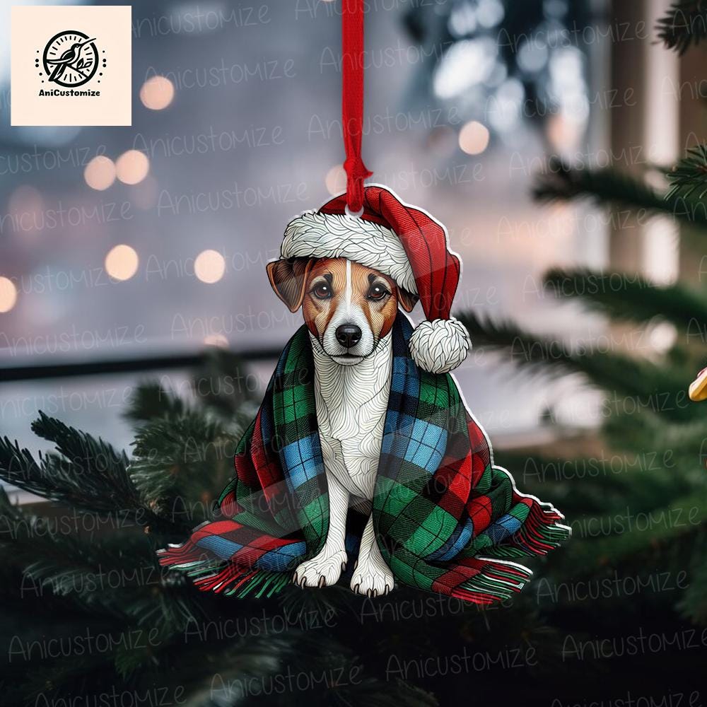 Jack Russell Terrier Christmas Ornament, Dog Decor, Funny Xmas Animal Decor, Animal Lover Decor, Animal Gift,Jack Russell Terrier Gift
