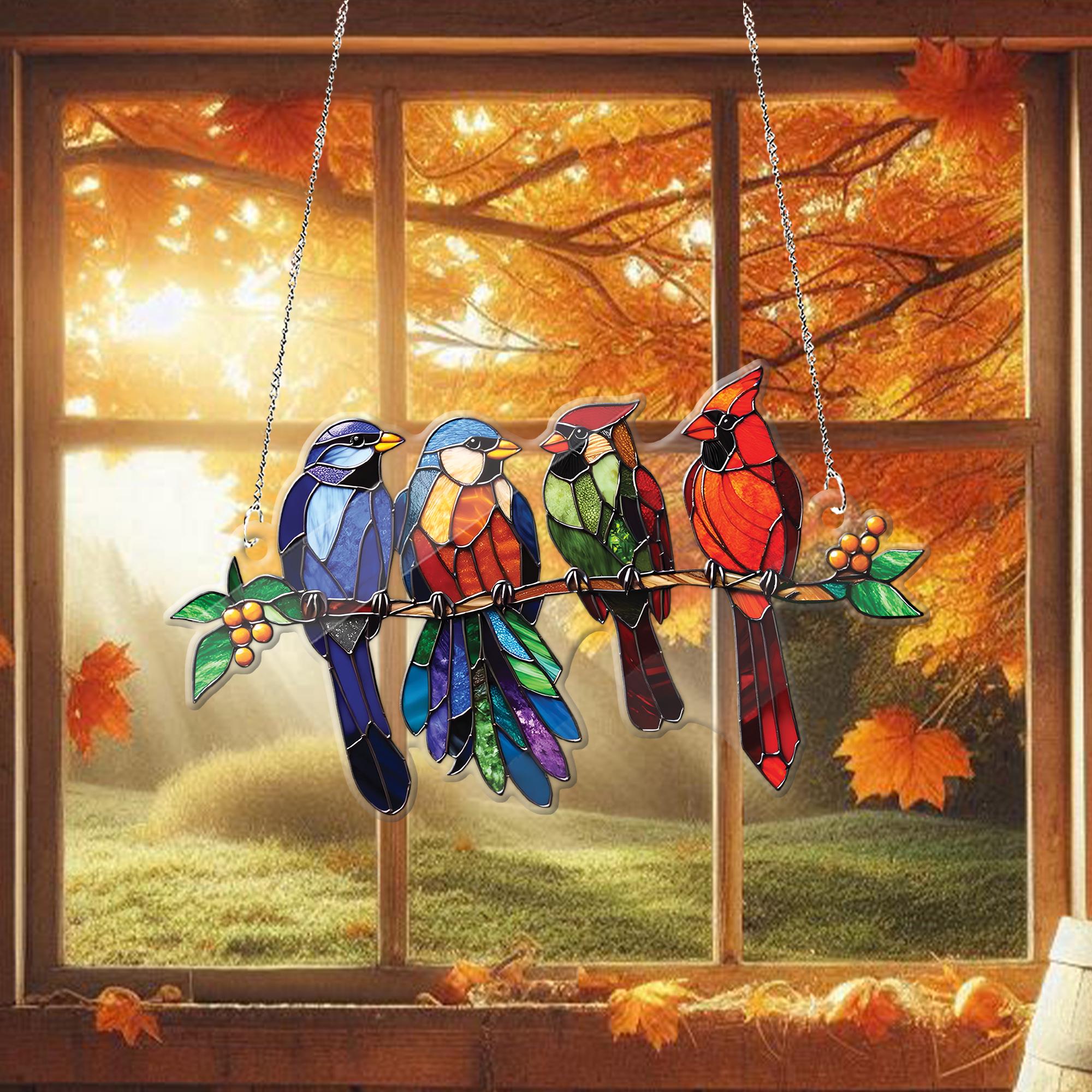 Bird of Prey Acrylic Window Hanging, Wall Art, Bird lovers gift, Bird Nerds, Mothers day gift set 2025, Birds decoraction, NOT SUNCATCHER