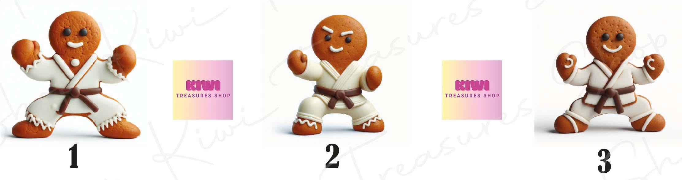 Martial Arts Gingerbread Ornament, 2d Flat Gingerbread ornament, Christmas decor, Christmas keepsake, Jiujitsu, Taekwondo ornament