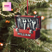 Personalized Mechanic Tool Box Xmas Ornament, 2d Flat Mechanic ornament, Christmas decor, Christmas keepsake, Mechanic Repair shop decor