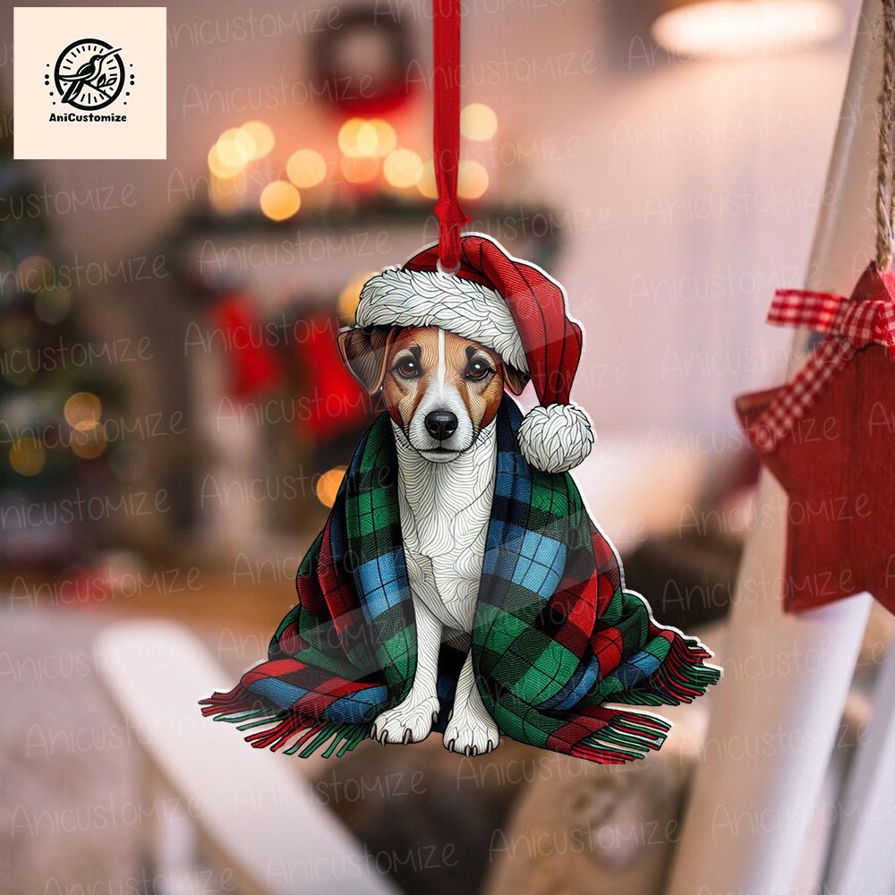 Jack Russell Terrier Christmas Ornament, Dog Decor, Funny Xmas Animal Decor, Animal Lover Decor, Animal Gift,Jack Russell Terrier Gift