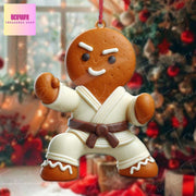 Martial Arts Gingerbread Ornament, 2d Flat Gingerbread ornament, Christmas decor, Christmas keepsake, Jiujitsu, Taekwondo ornament