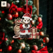 Personalized Opossum Christmas Ornament, Custom Opossum Name Ornament, Christmas Gift, Animal Ornament, Santa Ornament, Christmas Decor