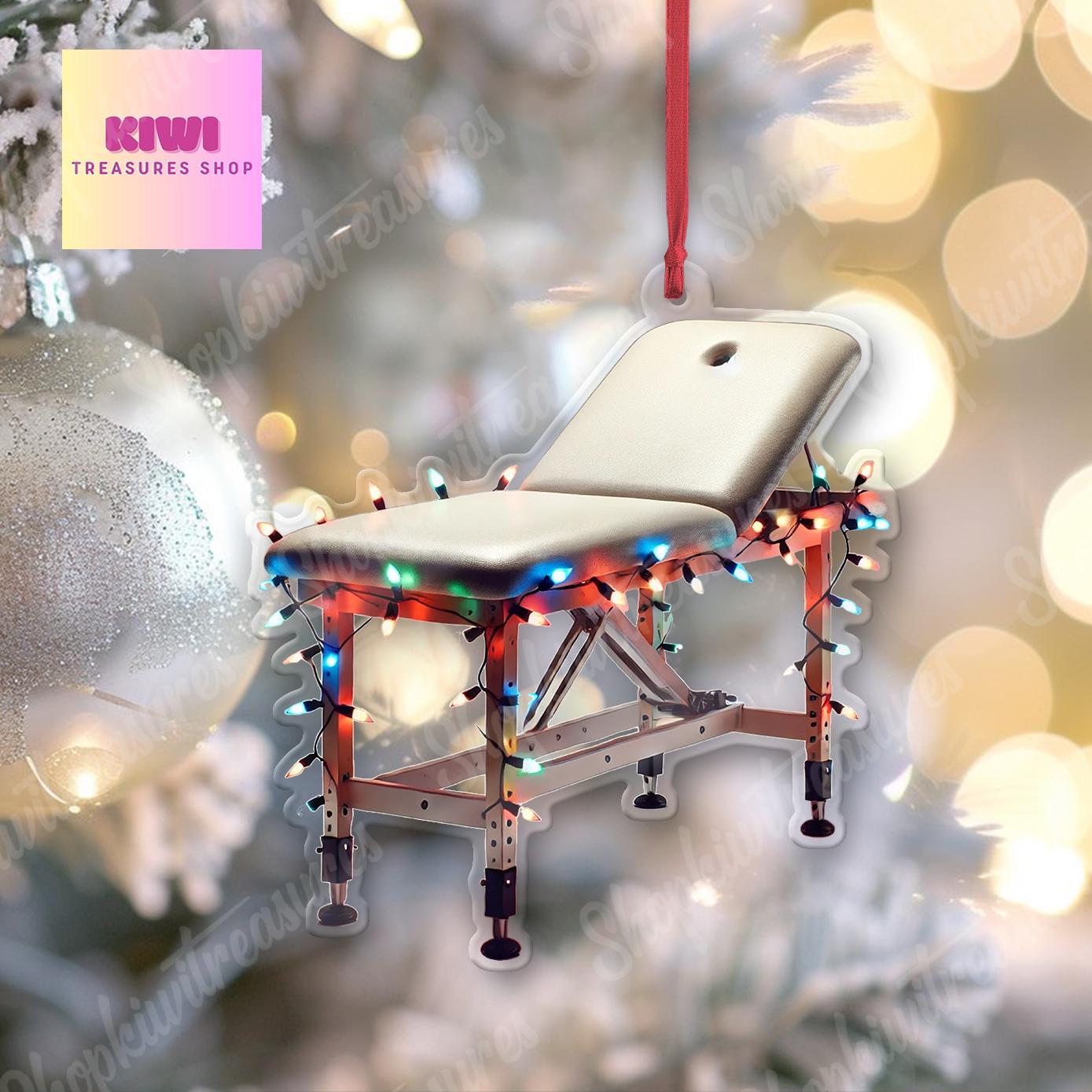 Personalized Physical Therapy Table 2D FLAT Orment Decor, Christmas Pt Ornament ,Physical Therapist Gift, Xmas Gift For Pt, Pt Xmas Decor