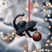 Christmas Black Cat Ornament Decor, Christmas Cat Decor, Black Cat Lover, Cat Mom Gift, Xmas Animal Decor, Xmas Gift idea, Cat Mama Decor