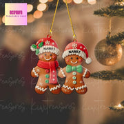 Gingerbread Couple Christmas Ornament, Xmas Tree Decor, Christmas gift, Gingerbread Lovers Gift, First Christmas Ornament Couple 2024