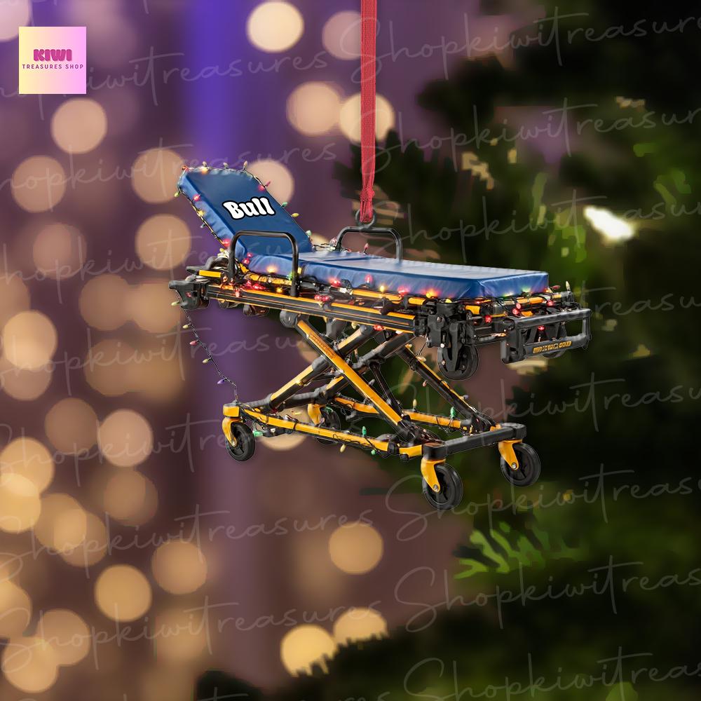Personalized tryker Corporation Stretcher ornament, 2d Flat ornament, Surgery Medicine hospital bed Ornament, Hospital Bed Ornament