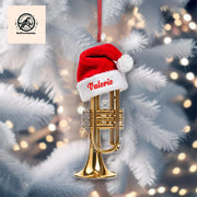 Personalized Trumpet 2D FLAT Ornament , Trumpet Artist Decor,Christmas Trumpet Lover, Trumpet  Artist Gift Idea, Musician Decor, Music decor