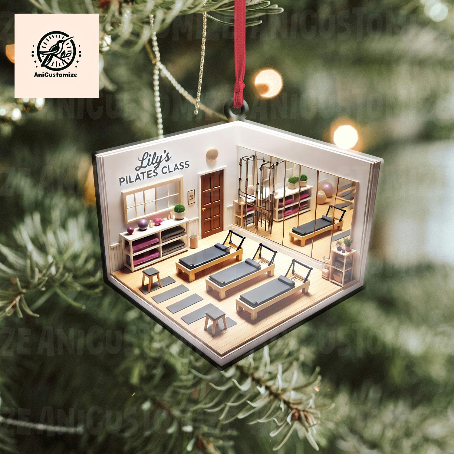 Personalized Pilates Teacher Ornament: 2D Acrylic Keepsake