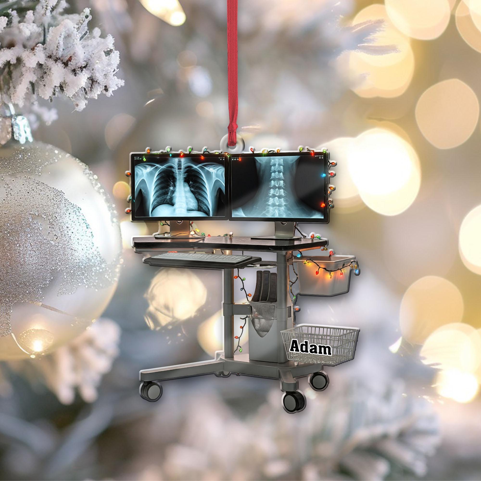 Custom Medical imaging Medical FLAT 2D Ornament, Radiology gift, X-ray Tech, Team Xray, Rad Tech, Radiology Christmas Lights, not 3d