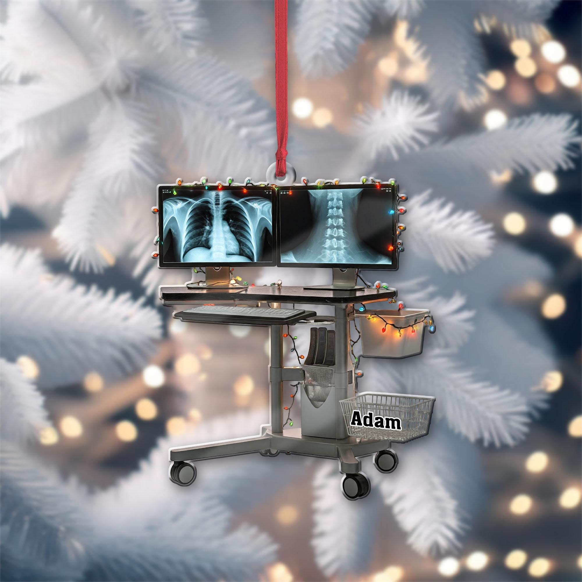 Custom Medical imaging Medical FLAT 2D Ornament, Radiology gift, X-ray Tech, Team Xray, Rad Tech, Radiology Christmas Lights, not 3d