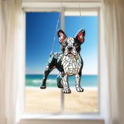 ACRYLIC Boston terrier Window Hanging, dog Lover Gift, Dog mom gift, boston terrier lover gift, NOT GLASS, Boston terrier ornament