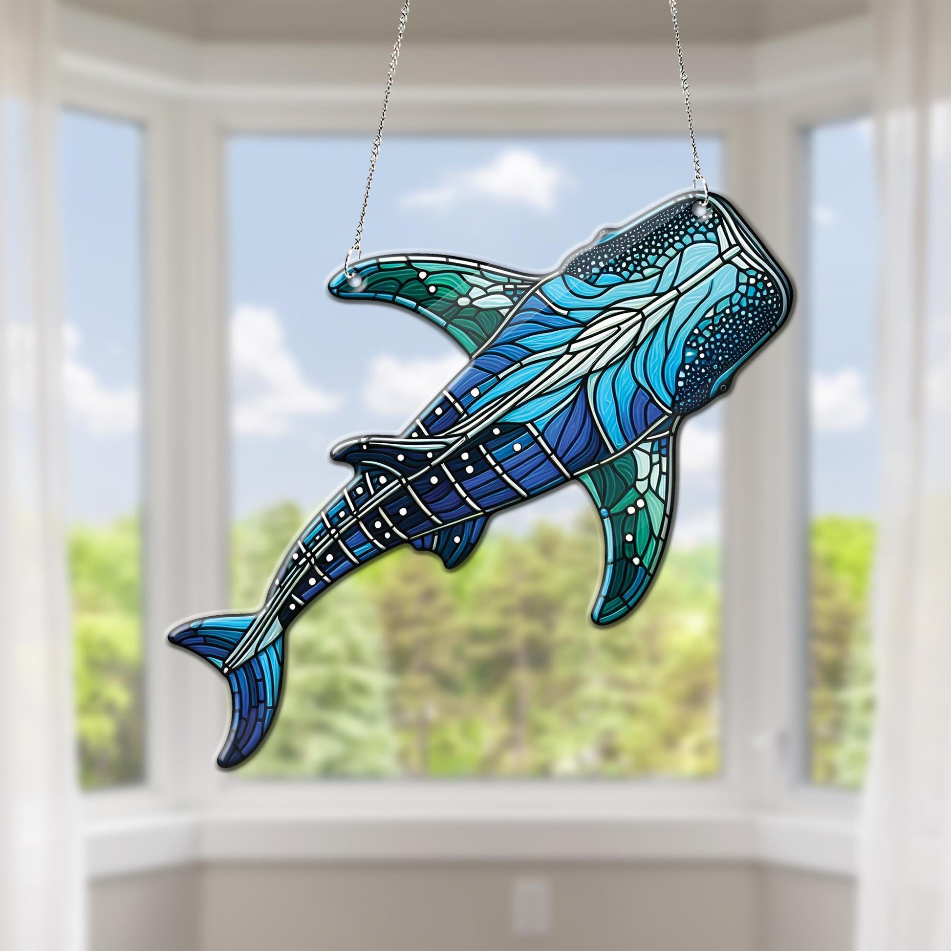 Whale Shark ACRYLIC window hanging, Whale Window Hangings, Nature, NOT suncatcher, Gift For Her, Home Decor, Sea animal, not glass