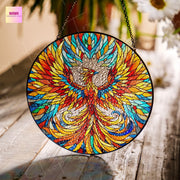 Phoenix GLASS Suncatcher Hanging, phoenix Lover Decor, Bird Nerd, Home Decor, phoenix Suncatcher window Decor, MOTHER'S DAY gift 2025