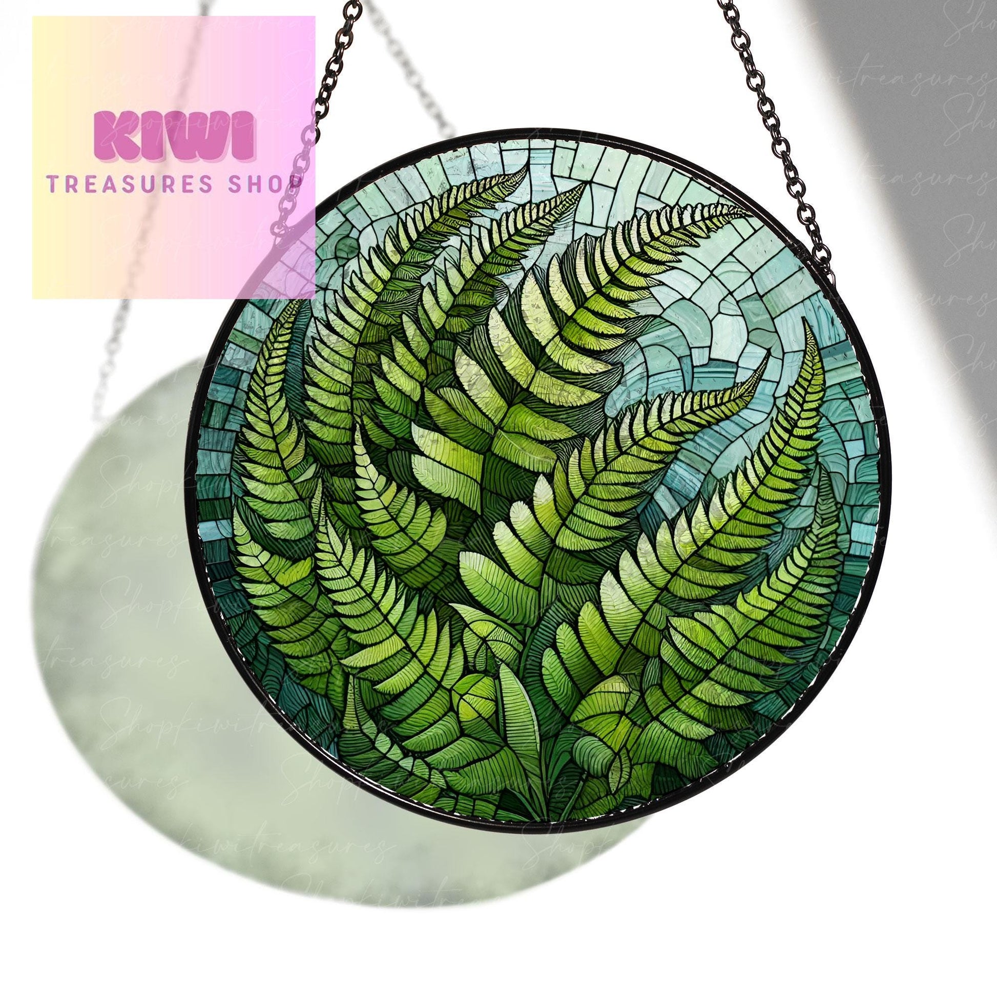 Fern Plant GLASS Sun Catcher | Fern Plant Sun Catcher Ornament Plant Lover Gift , Plant Mom Gift | Mother's day gift set 2025