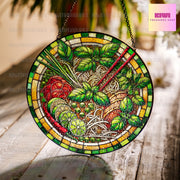 Vietnamese Pho GLASS Suncatcher Hanging Pho Foodie Window hanging Suncatcher ornament gift for food nerd home decoration, Pho lover