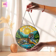 Tiger GLASS Sun Catcher | Wild Tiger Sun Catcher Ornament | Perfect Tiger Lover Gift | Wild Animal Lover Décor | Unique Tiger Gift