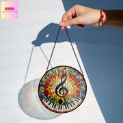 Piano Keyboard GLASS Suncatcher Hanging Pianist gift Window hanging Suncatcher ornament gift for musical Teacher home decoration