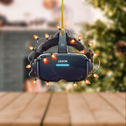 Personalized gaming VR HEADSET ornament, gaming gear ornament, xmas gift for gamer, gamer VR ornament, gaming lovers gift