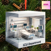 Personalized ICU Department 2D FLAT Ornament, ICU Crew Gift, Christmas Icu Nurse, New Nurse Gift, Xmas Icu Department Decor, Xmas Tree Decor