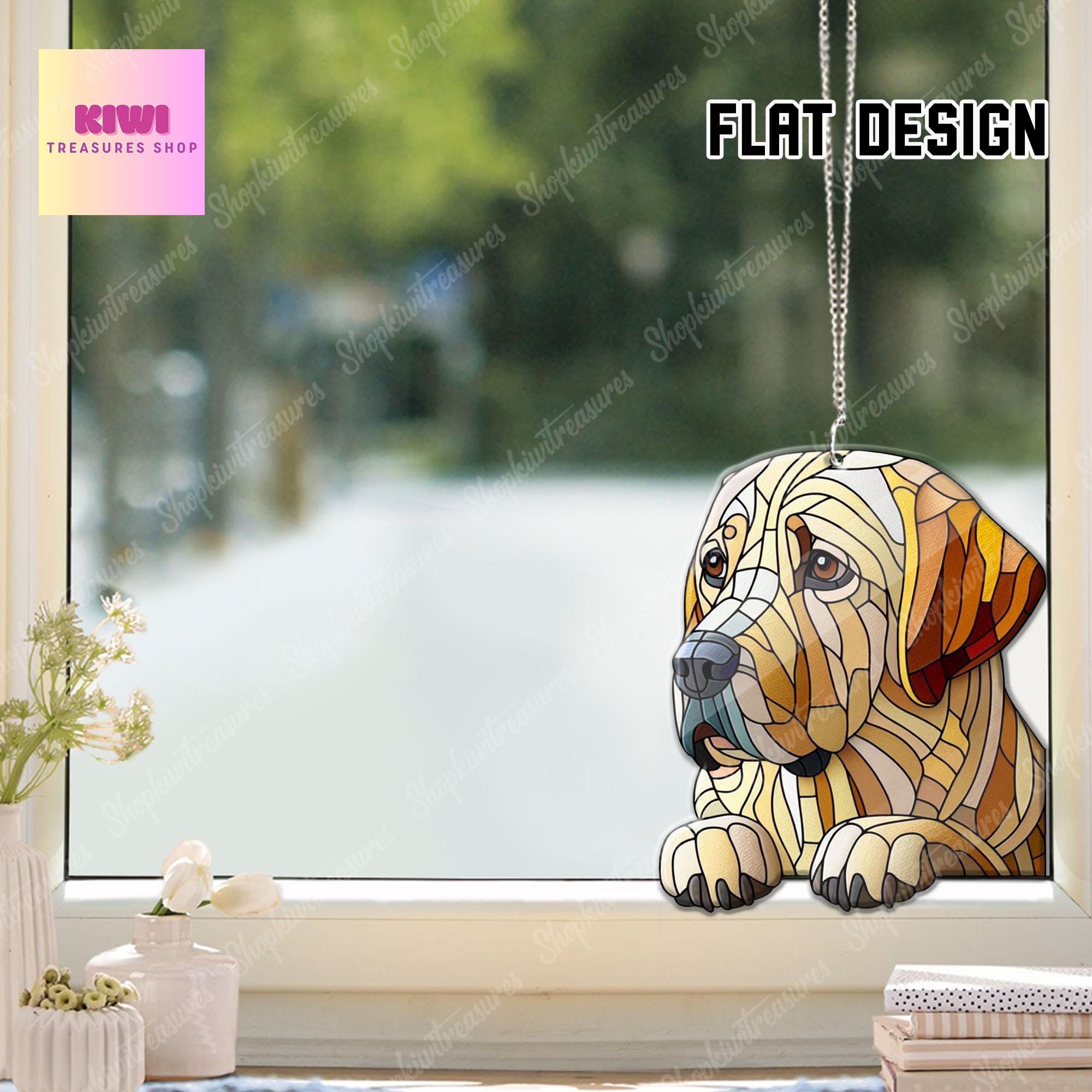 Labrador retriever peeking Acrylic Window Hanging, dog Mom gift, NOT Suncatcher, Cute dog, memorial gift, labrador retriever gift