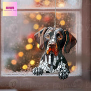 German Shorthair pointer peeking Acrylic Window Hanging, dog Mom gift, NOT Suncatcher, Cute dog, memorial gift, german dog lover