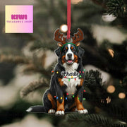 Personalized bernese mountain dog Ornament, bernese dog ornament, Flat 2D Ornament, dog lover gift, dog dad idea gift, exchange gift