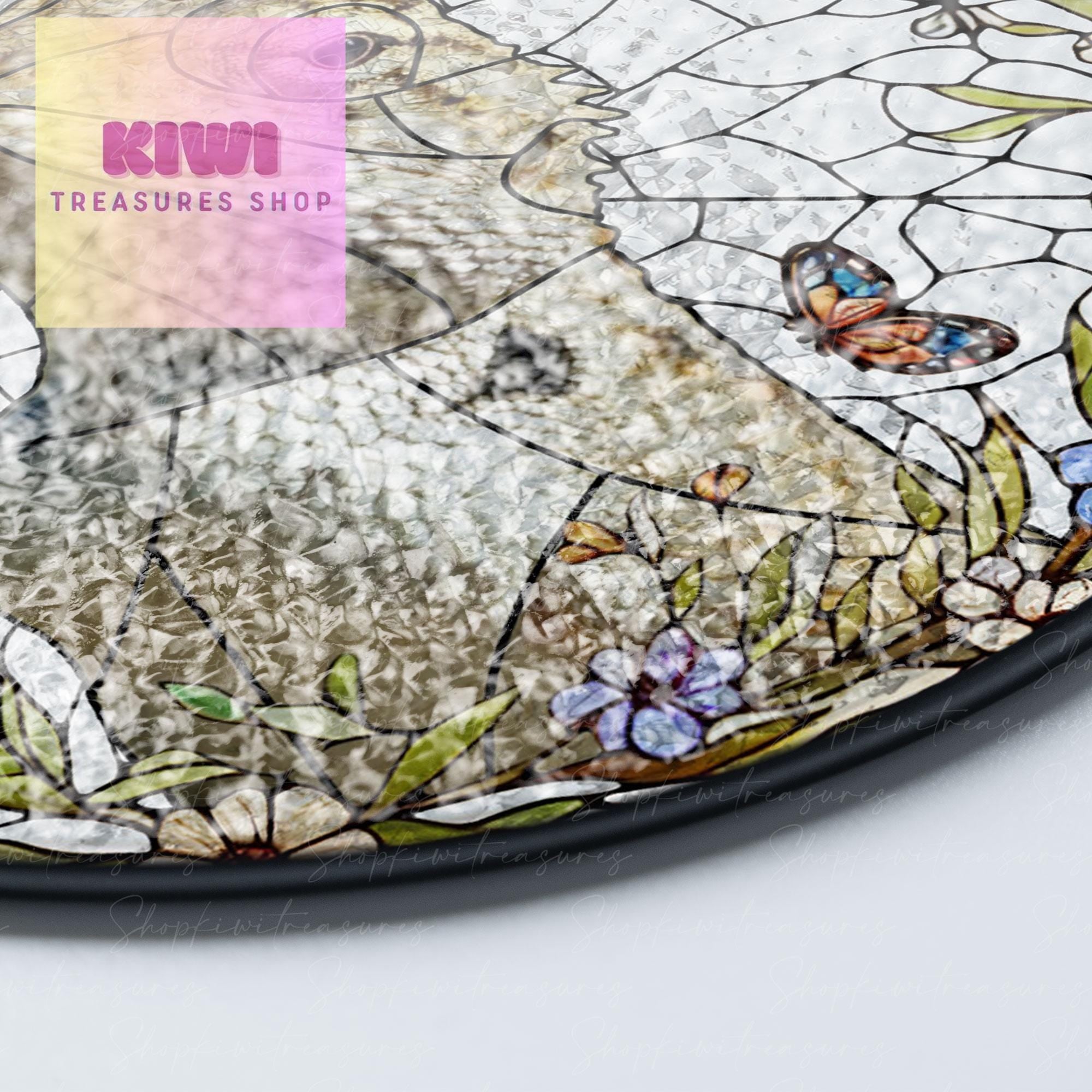 Mother's day special gift set 2025-Custom Bearded Dragon Portrait Glass Suncatcher, Pet Photo Lizard GLASS Suncatc, Reptile Gifts,pet Gift,