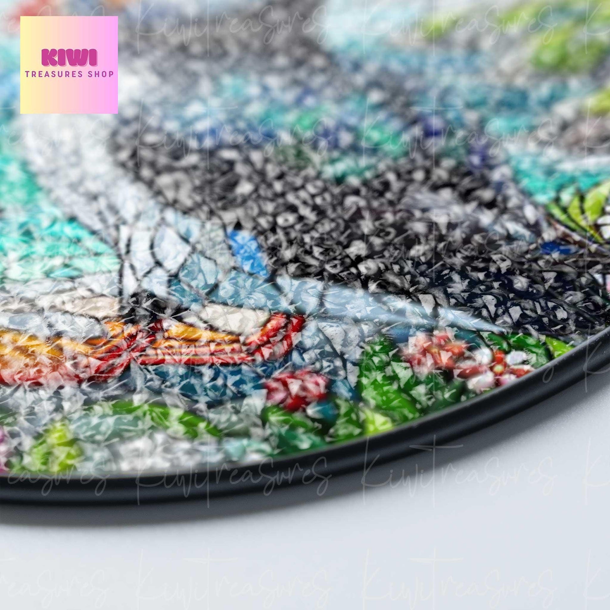 Puffin on cliff Landscape GLASS Suncatcher Hanging, Ireland Wall Art, Window Hanging, Indoor Decor, puffin lover, Perfect for Nature Lovers