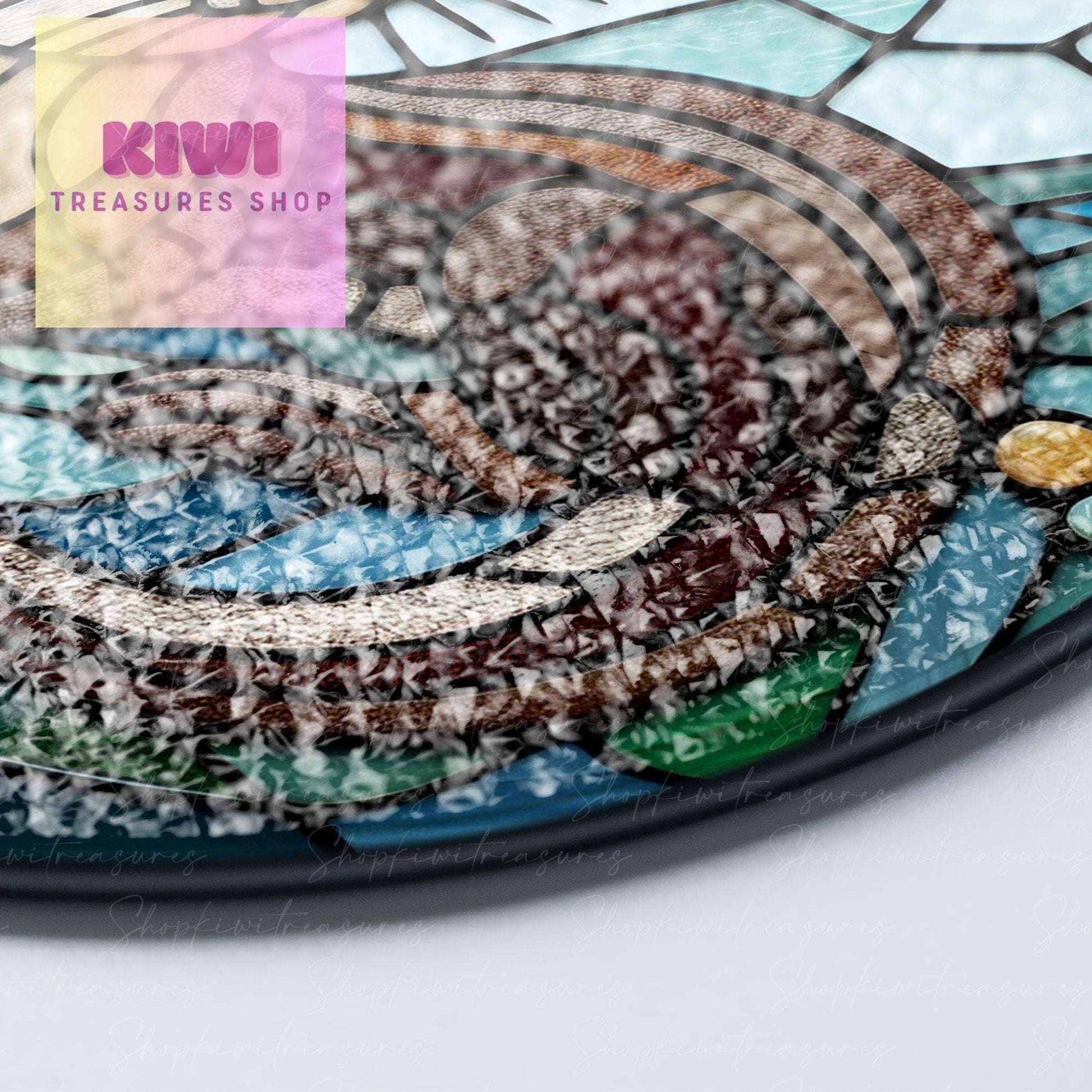Otter Playing Pebble GLASS Suncatcher | Otter Suncatcher Ornament | Window Otters Art | Home Decor | Otter Lover Gift, Gift For Mom
