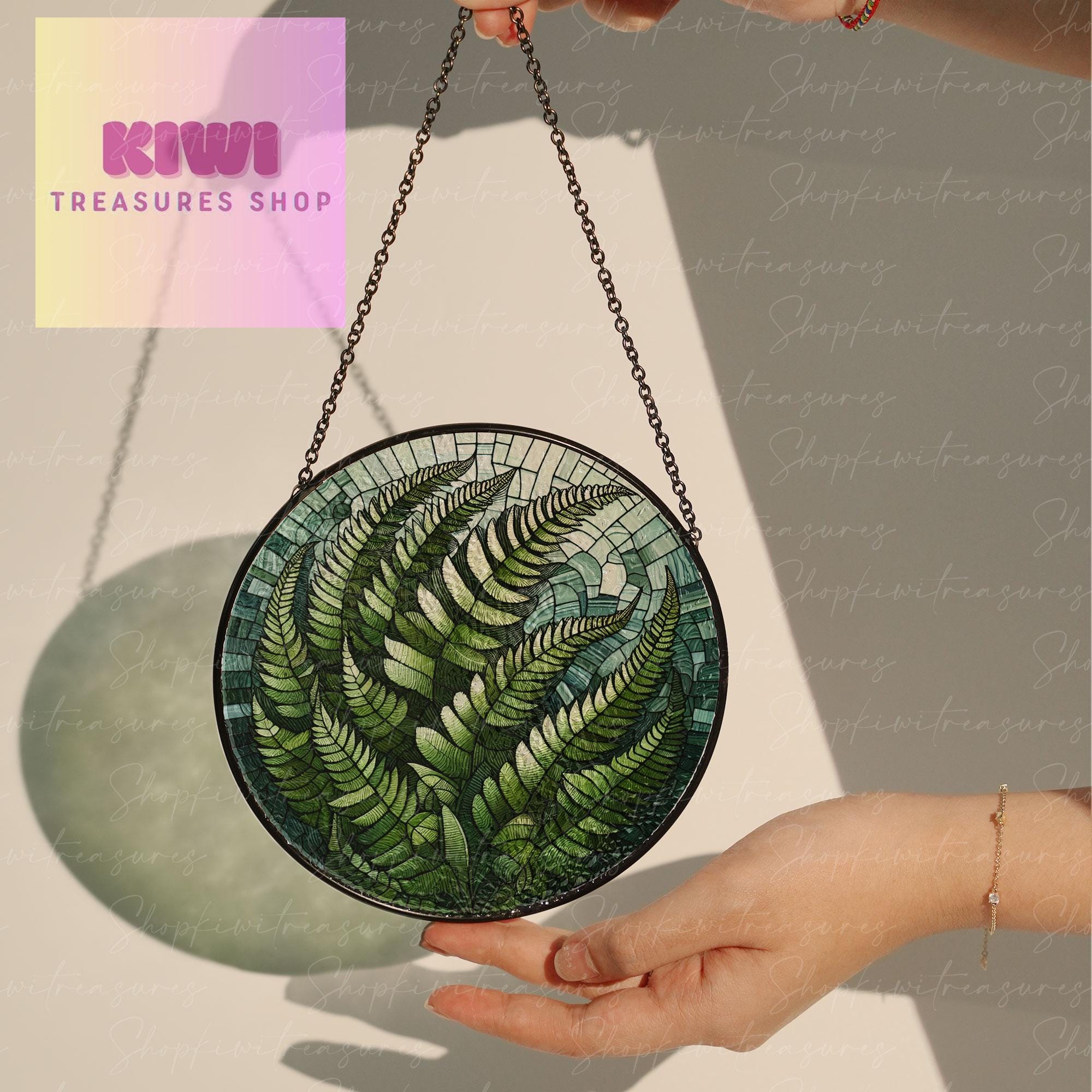 Fern Plant GLASS Sun Catcher | Fern Plant Sun Catcher Ornament Plant Lover Gift , Plant Mom Gift | Mother's day gift set 2025