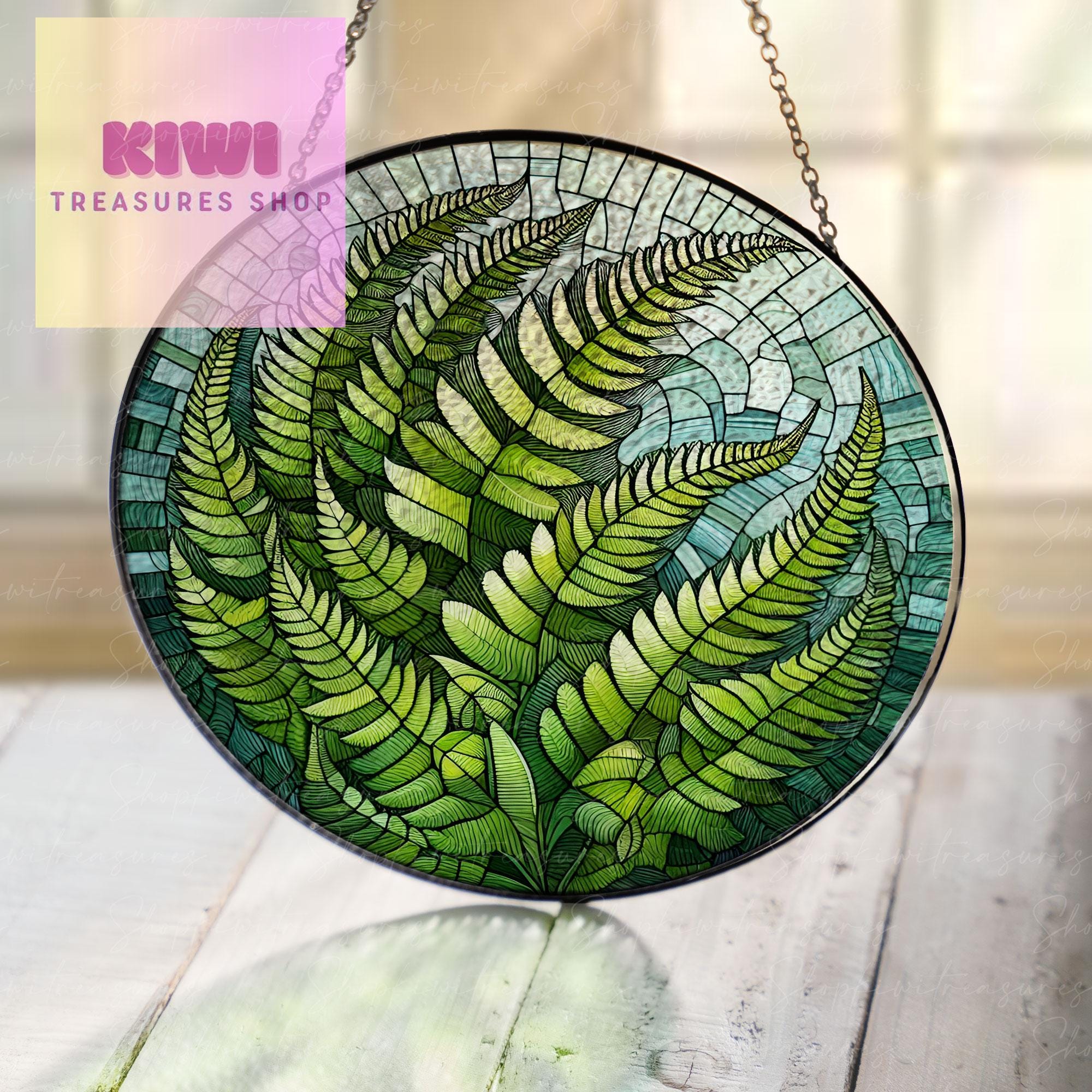 Fern Plant GLASS Sun Catcher | Fern Plant Sun Catcher Ornament Plant Lover Gift , Plant Mom Gift | Mother's day gift set 2025
